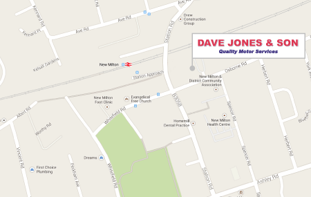 Dave Jones Motor Services Map
